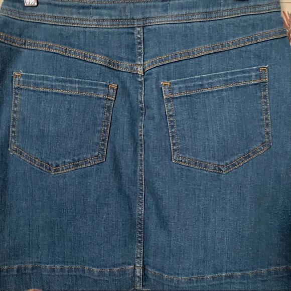 Pilcro & the Letterpress for Anthropologie Denim Mini Skirt - Picture 4 of 9